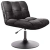 Image de Fauteuil Pivotant Tissu Noir - Style Industriel - L 89 X P 39 X H 66