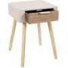 Image de Table De Chevet - Home Deco Factory - Bicolore - Rose Et Marron