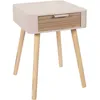 Image de Table de Chevet 1 Tiroir Bois 48cm Rose