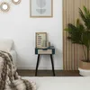 Image de Table De Chevet - Home Deco Factory - 1 Tiroir - Bois - Bleu Canard - H48 X L35 X P40 Cm