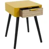 Image de Table De Chevet - Home Deco Factory - 1 Tiroir - Bois - Jaune