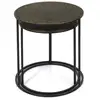 Image de Lot De 2 Tables D'appoint - Home Deco Factory - Mirage - Métal Martelé - Noir Et Or
