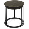 Image de Lot De 2 Tables Dappoint - Home Deco Factory - Mirage - Métal Martelé - Noir Et Or