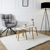 Image de Table Gigogne - Home Deco Factory - Bicolore - Relief - Blanc Et Marron