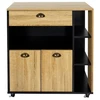 Image de Meuble Desserte De Cuisne En Bois Chef Noir