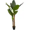 Image de Plante artificielle - home deco factory - bananier artificiel xxl - vert et marron