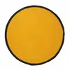 Image de Tapis Rond - Home Deco Factory - Moutarde - Coton - Bord Noir