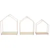 Image de Lot de 3 Étagères Murales Maison 28cm Rose