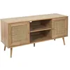 Image de Meuble TV 2 Portes & 2 Niches Bali 115cm Naturel