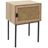Image de Table De Chevet - Home Deco Factory - Cannage 1 Porte Bois - Marron