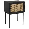 Image de Table De Chevet - Home Deco Factory - Cannage - Ultra-design - Marron Et Noir
