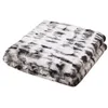 Image de Plaid - Home Deco Factory - Opulence Ombre - Imitation Fourrure - Bicolore - Blanc Et Noir