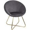 Image de Fauteuil Design Velours "karl" 83cm Gris