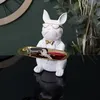 Image de Sculpture Déco - HOME DECO FACTORY - Vide Poche Bulldog - Blanc et Or