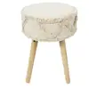 Image de Tabouret - Home Deco Factory - Mirage - Pratique - Léger - Blanc Et Marron