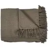 Image de Plaid - home deco factory - gaufré - taupe - 170 x 250 cm