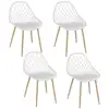 Image de Lot De 4 Chaises - Home Deco Factory - Malaga - Blanches