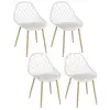 Image de Lot de 4 chaises - home deco factory - malaga - blanches