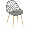 Image de Lot De 4 Chaises - Home Deco Factory - Malaga - Modernes - Grises