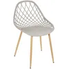 Image de Lot De 4 Chaises - Home Deco Factory - Malaga - Extérieur - Moderne - Gris
