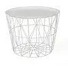 Image de Table d'extérieur - home deco factory - filaire - métal - blanc