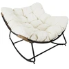 Image de Fauteuil À Bascule - Home Deco Factory - Tulum - Coussin - Beige