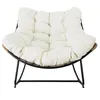 Image de Fauteuil à Bascule - Home Deco Factory - Tulum - Coussin - Beige