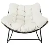 Image de Fauteuil à bascule - home deco factory - tulum - coussin - beige