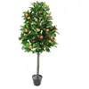 Image de Plante Artificielle - Home Deco Factory - Oranger - Vert Et Marron - H120 Cm