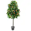Image de Plante artificielle - home deco factory - oranger - vert et marron - h120 cm