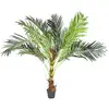 Image de Plante artificielle - home deco factory - palmier - vert, marron, noir