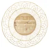 Image de Horloge - Home Deco Factory - Rotin - Beige Et Blanc