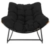 Image de Fauteuil à Bascule - Home Deco Factory - Tulum - Coussin - Noir