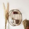 Image de Etagere - Home Deco Factory - Java - Ronde - Compartimentée - Noir Et Beige