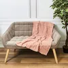 Image de Plaid - HOME DECO FACTORY - Litchi - Gaze de coton - Rose