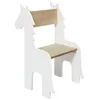 Image de Chaise Enfant - Home Deco Kids - Licorne - Confortable - Esthétique - Blanc Et Marron