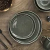 Image de Assiette - Home Deco Factory - Grès - Vert