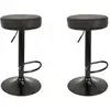 Image de Lot de 2 tabourets de bar - home deco factory - mumford - réglables - noirs