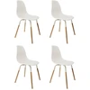 Image de Lot De 4 Chaises - Home Deco Factory - Phenix - Design Scandinave - Blanches
