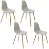 Image de Lot de 4 chaises - home deco factory - phenix - design scandinave - grises
