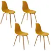 Image de Lot de 4 chaises - home deco factory - phenix - design scandinave - jaunes