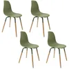 Image de Lot de 4 Chaises - HOME DECO FACTORY - Design Épuré - Confortables - Vert