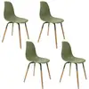 Image de Lot de 4 chaises - home deco factory - design épuré - confortables - vert