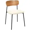 Image de Lot De 4 Chaises - Home Deco Factory - Loki - Bouclette - Marron Et Blanc
