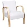 Image de Fauteuil - Home Deco Factory - Hella - Bouclette - Chic - Blanc Et Marron