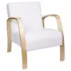 Image de Fauteuil - home deco factory - hella - bouclette - chic - blanc et marron
