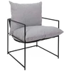 Image de Fauteuil - Home Deco Factory - Jonas - Design - Chic - Gris Et Noir