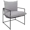 Image de Fauteuil - home deco factory - jonas - design - chic - gris et noir
