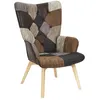 Image de Fauteuil Patchwork Helsinki 100cm Marron