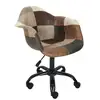 Image de Fauteuil De Bureau - Home Deco Factory - Patchwork - Marron Et Multicolore
